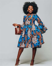 Load image into Gallery viewer, African Floral Bohemian Print Dress