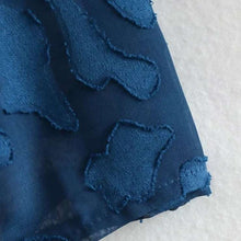 Load image into Gallery viewer, Chathams Blue Jacquard Smock Ruffles Blouse