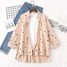 Load image into Gallery viewer, Loose Polka Dot College Style Shirt