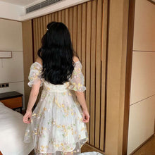 Load image into Gallery viewer, Vintage Fairy Floral Chiffon Mini Dress