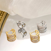 Load image into Gallery viewer, Luxury Fine Gold Zircon Crystal Earrings