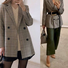 Load image into Gallery viewer, Vintage Smart Casual Plaid Blazer Jacket