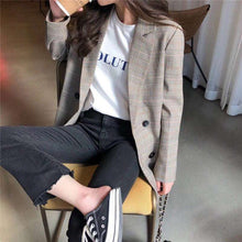 Load image into Gallery viewer, Vintage Smart Casual Plaid Blazer Jacket