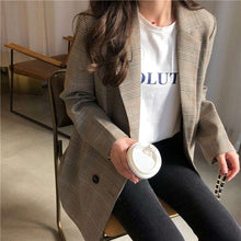 Load image into Gallery viewer, Vintage Smart Casual Plaid Blazer Jacket