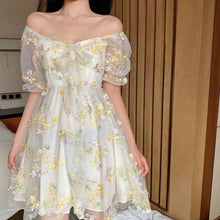 Load image into Gallery viewer, Vintage Fairy Floral Chiffon Mini Dress