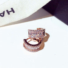 Load image into Gallery viewer, Luxury Fine Gold Zircon Crystal Earrings