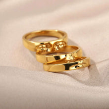 Load image into Gallery viewer, Vintage Face Rings Set Gold Plated