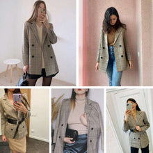Load image into Gallery viewer, Vintage Smart Casual Plaid Blazer Jacket