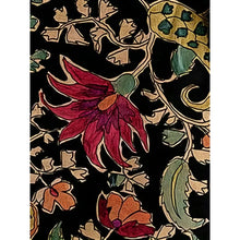 Load image into Gallery viewer, Decorative fabric with floral patterns on a black background