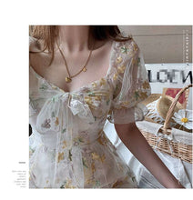 Load image into Gallery viewer, Vintage Fairy Floral Chiffon Mini Dress