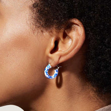 Load image into Gallery viewer, Vintage Blue & White Porcelain Stud Earrings