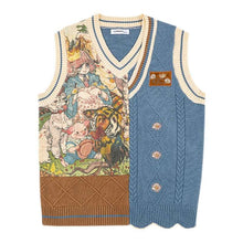 Load image into Gallery viewer, Vintage Kawaii V Neck Knitted Vest Sweater