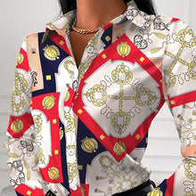 Load image into Gallery viewer, Geometric Chic Floral Blouse