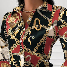 Load image into Gallery viewer, Geometric Chic Floral Blouse