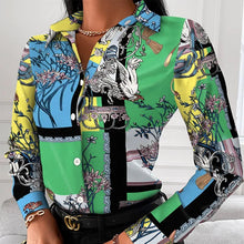 Load image into Gallery viewer, Geometric Chic Floral Blouse