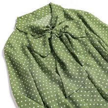 Load image into Gallery viewer, Polka Dot Bow Blouse
