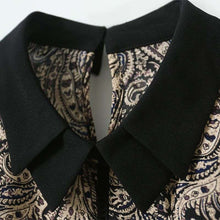 Load image into Gallery viewer, Retro Paisley Print Turn-down Collar Blouse