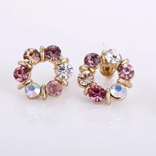 Load image into Gallery viewer, Gold-Plated Crystal Necklace & Earrings Set