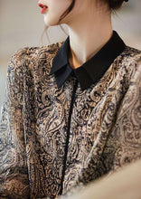 Load image into Gallery viewer, Retro Paisley Print Turn-down Collar Blouse