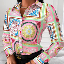 Load image into Gallery viewer, Geometric Chic Floral Blouse