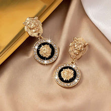 Load image into Gallery viewer, Designer Lion Head Dangle Earrings