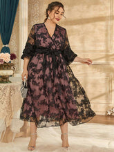 Load image into Gallery viewer, Luxury Designer Plus Size Midi Lace Party Dress