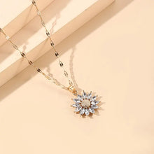 Load image into Gallery viewer, Gold Plated Sunflower Pendant Necklace