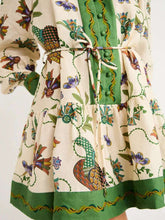 Load image into Gallery viewer, Floral Botanical Lantern Sleeve Dress