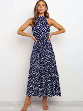 Load image into Gallery viewer, Sweet Polka Dot Halter Strapless Maxi Dress