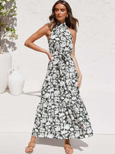 Load image into Gallery viewer, Sweet Polka Dot Halter Strapless Maxi Dress