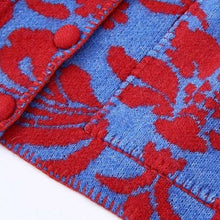 Load image into Gallery viewer, Vintage Flower Jacquard Sweater Cardigan