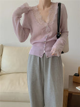 Load image into Gallery viewer, Vintage Buttoned Lace Cardigan