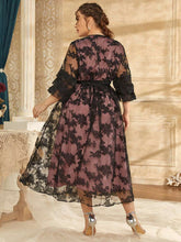Load image into Gallery viewer, Luxury Designer Plus Size Midi Lace Party Dress
