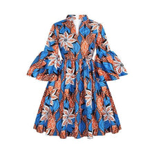 Load image into Gallery viewer, African Floral Bohemian Print Dress