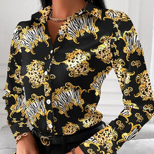 Load image into Gallery viewer, Geometric Chic Floral Blouse