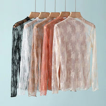 Load image into Gallery viewer, Sheer Floral Mesh Lace Top
