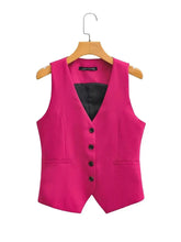 Load image into Gallery viewer, Pink vest on a hanger