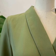 Load image into Gallery viewer, Olive Green Pleated Belt Blazer Chic Dress