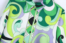 Load image into Gallery viewer, Tiffany Vintage Psychedelic Blouse & Pants Set
