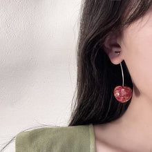 Load image into Gallery viewer, Gold Plated Sweet Sakura Cherry Dang Drop Earrings - Pretty Fashionation