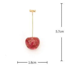Load image into Gallery viewer, Gold Plated Sweet Sakura Cherry Dang Drop Earrings - Pretty Fashionation