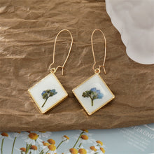 Load image into Gallery viewer, Unique Real Dried Flower Resin Earrings