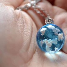 Load image into Gallery viewer, Blue Sky Cloud Moon Ball Pendant Necklace - Pretty Fashionation