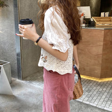Load image into Gallery viewer, Embroidered Crochet Cardigan Top