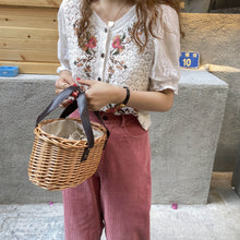 Load image into Gallery viewer, Embroidered Crochet Cardigan Top