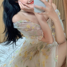 Load image into Gallery viewer, Vintage Fairy Floral Chiffon Mini Dress