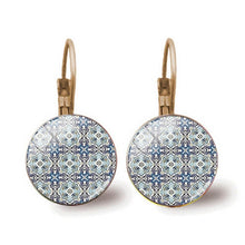 Load image into Gallery viewer, Mandala Portuguese Flower Earrings