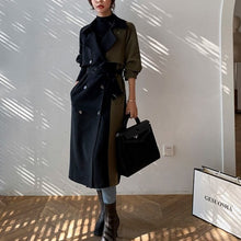 Load image into Gallery viewer, Chic European Style Trench Navy & Olive Coat