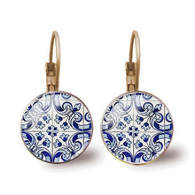 Load image into Gallery viewer, Mandala Portuguese Flower Earrings