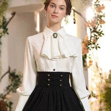 Load image into Gallery viewer, Vintage Victorian Renaissance Ruffled Shirt Blouse